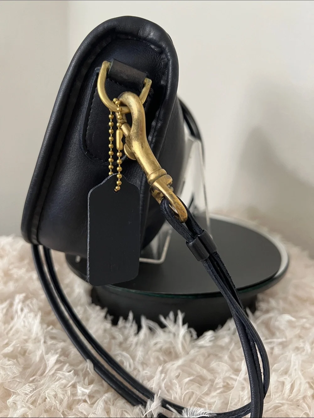Coach Vintage Navy Blue Wendie Swinger Crescent Hobo